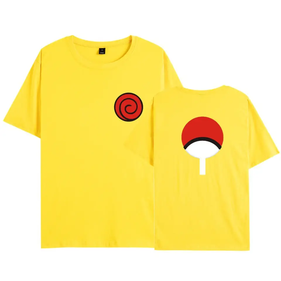 Sasuke Naruto Anime T-Shirt Grey Short Sleeve - Image 21