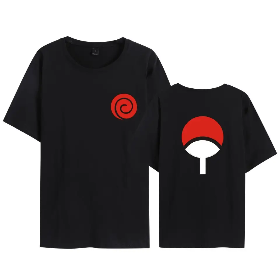 Sasuke Naruto Anime T-Shirt Grey Short Sleeve - Image 15