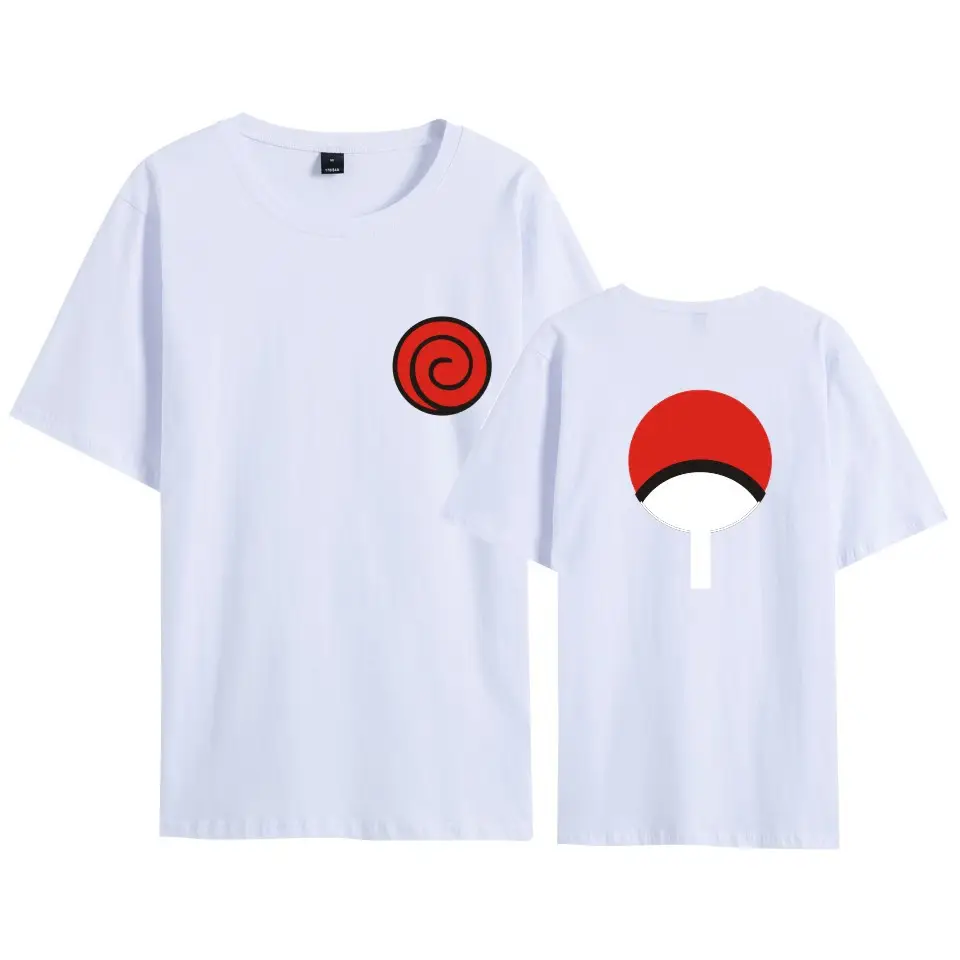 Sasuke Naruto Anime T-Shirt Grey Short Sleeve - Image 16