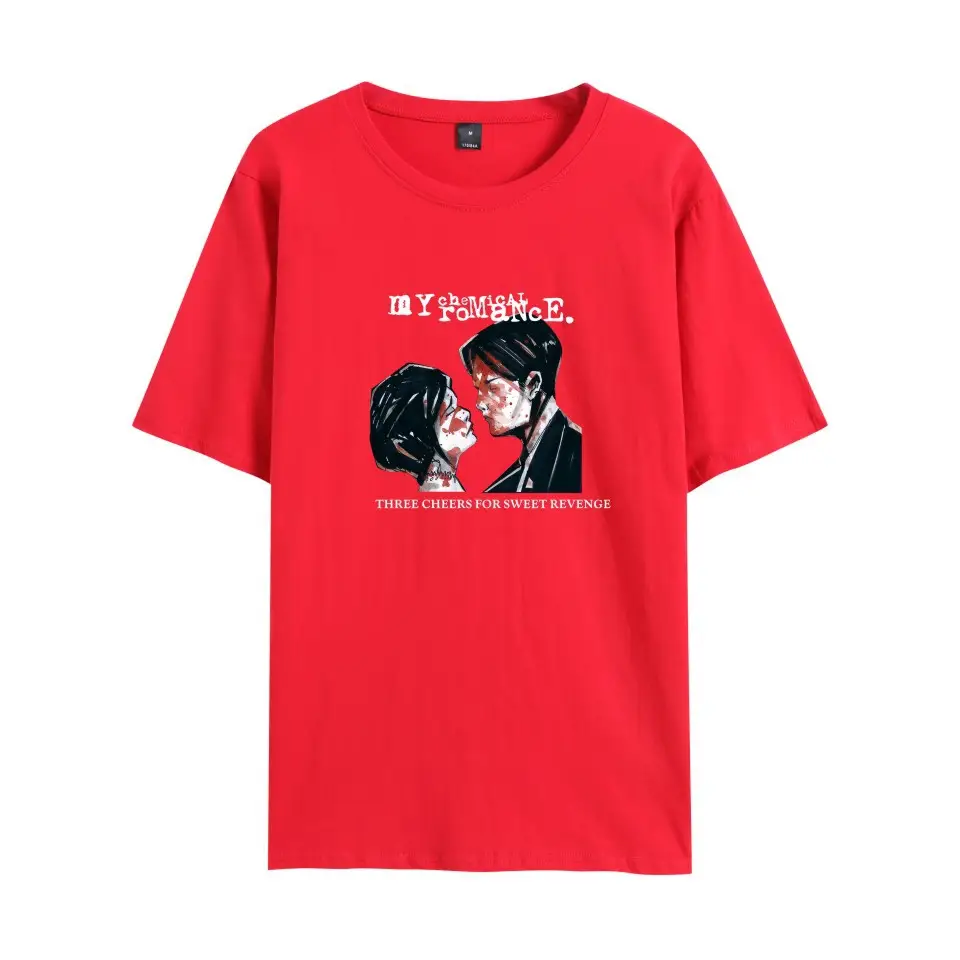 Pink My Chemical Romance Crew Neck T-Shirt for Men Women - Image 13