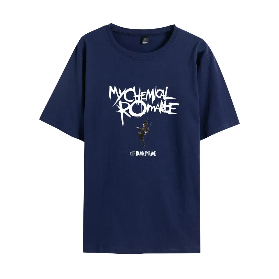 Pink My Chemical Romance Crew Neck T-Shirt for Men Women - Image 4