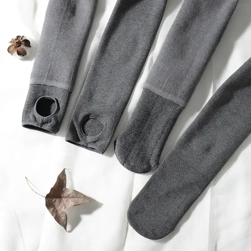 High Waist Belly Tucking Leggings Women's Fleece Winter Outerwear Large Size