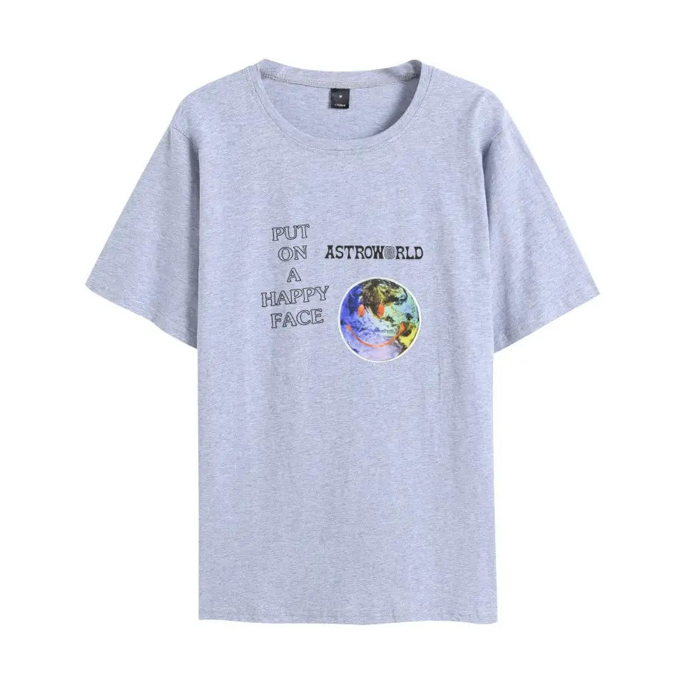 Yellow Short Sleeve T-Shirt with "PUT ON A HAPPY FACE" Design