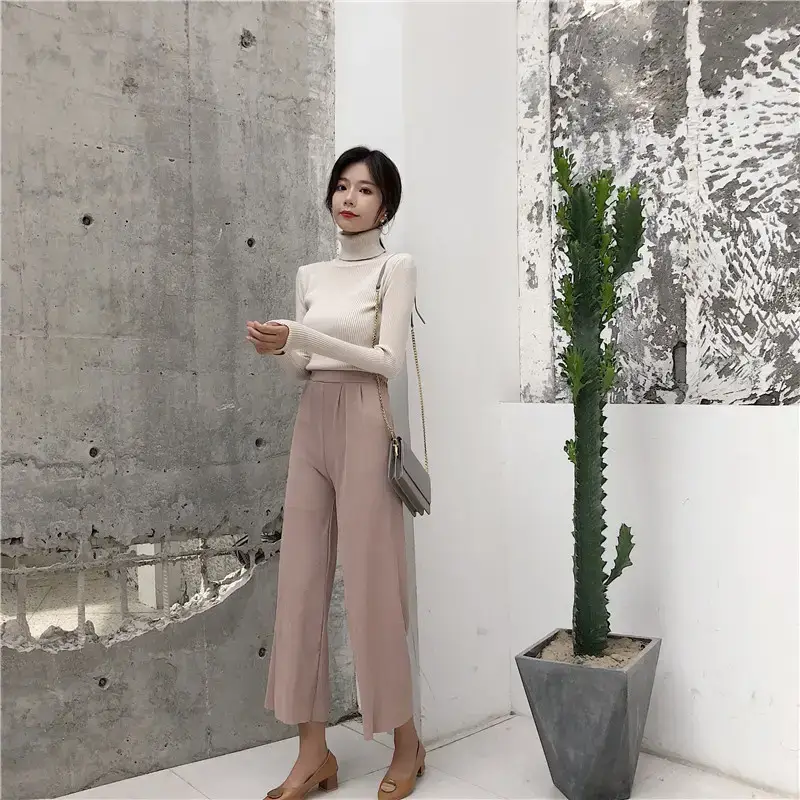 Women 2024 Turtleneck Sweater Gray Thickened Warm — feature 14