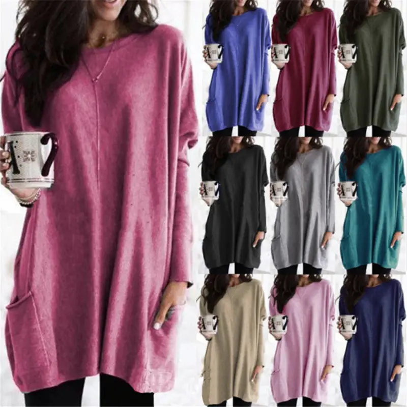 Women's White Long Sleeve T-Shirt with Pocket - Image 17