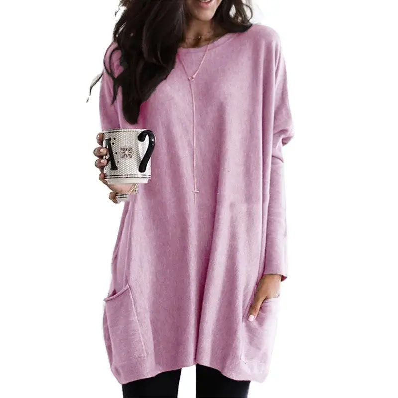 Women's White Long Sleeve T-Shirt with Pocket - Image 18