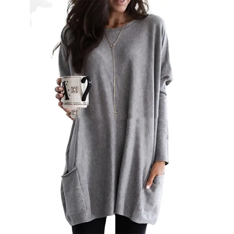 Women's White Long Sleeve T-Shirt with Pocket - Image 19