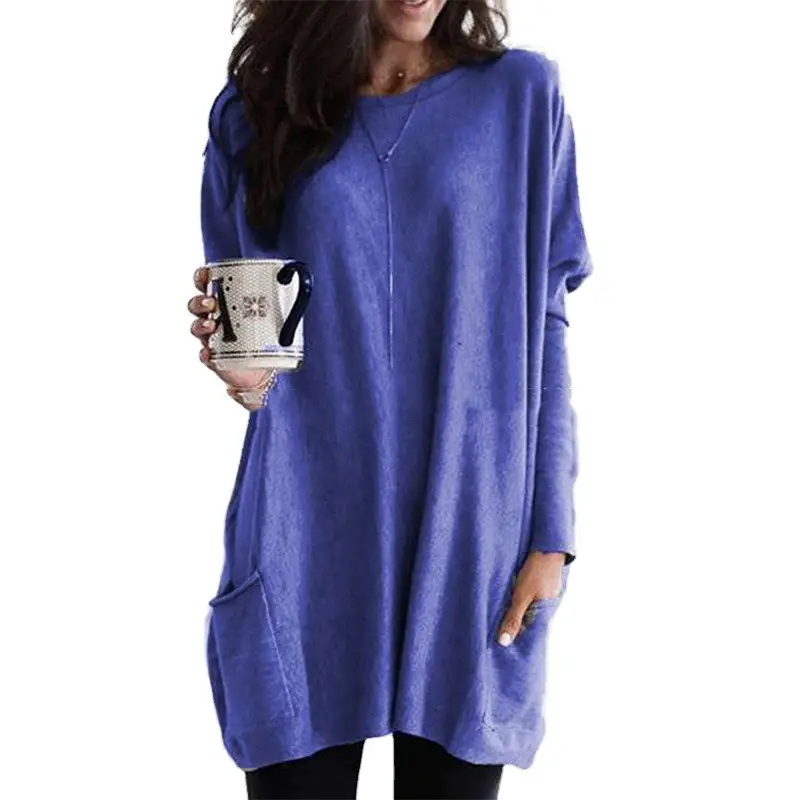Women's White Long Sleeve T-Shirt with Pocket - Image 21