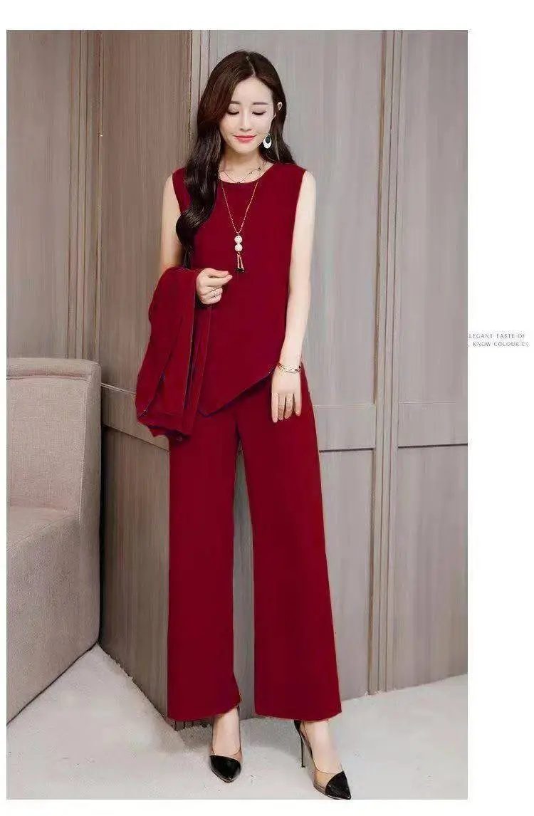 Women's 2-Piece Red Slimming Suit Set