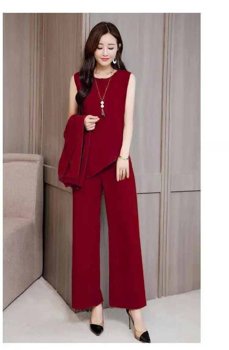 Women's 2-Piece Red Slimming Suit Set