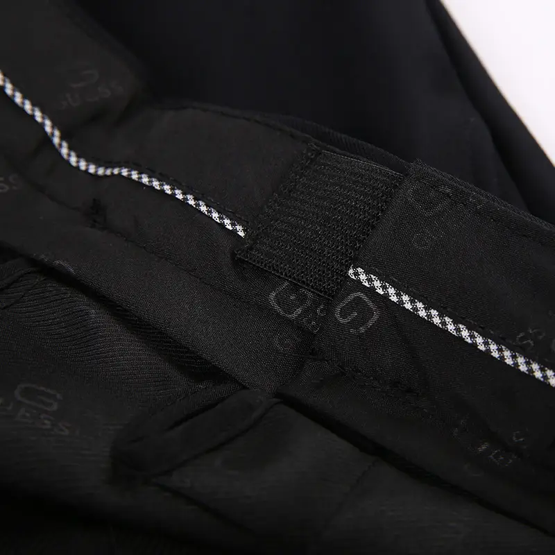 Men Slim Fit Stretch Navy Blue Trousers - Image 5