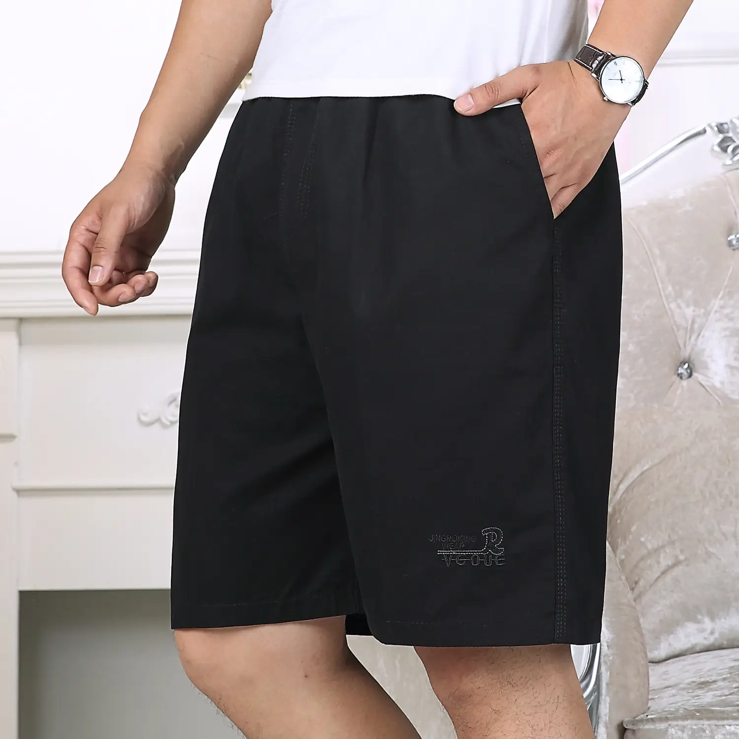 Men Pure Cotton Five Pocket Shorts Extra Large