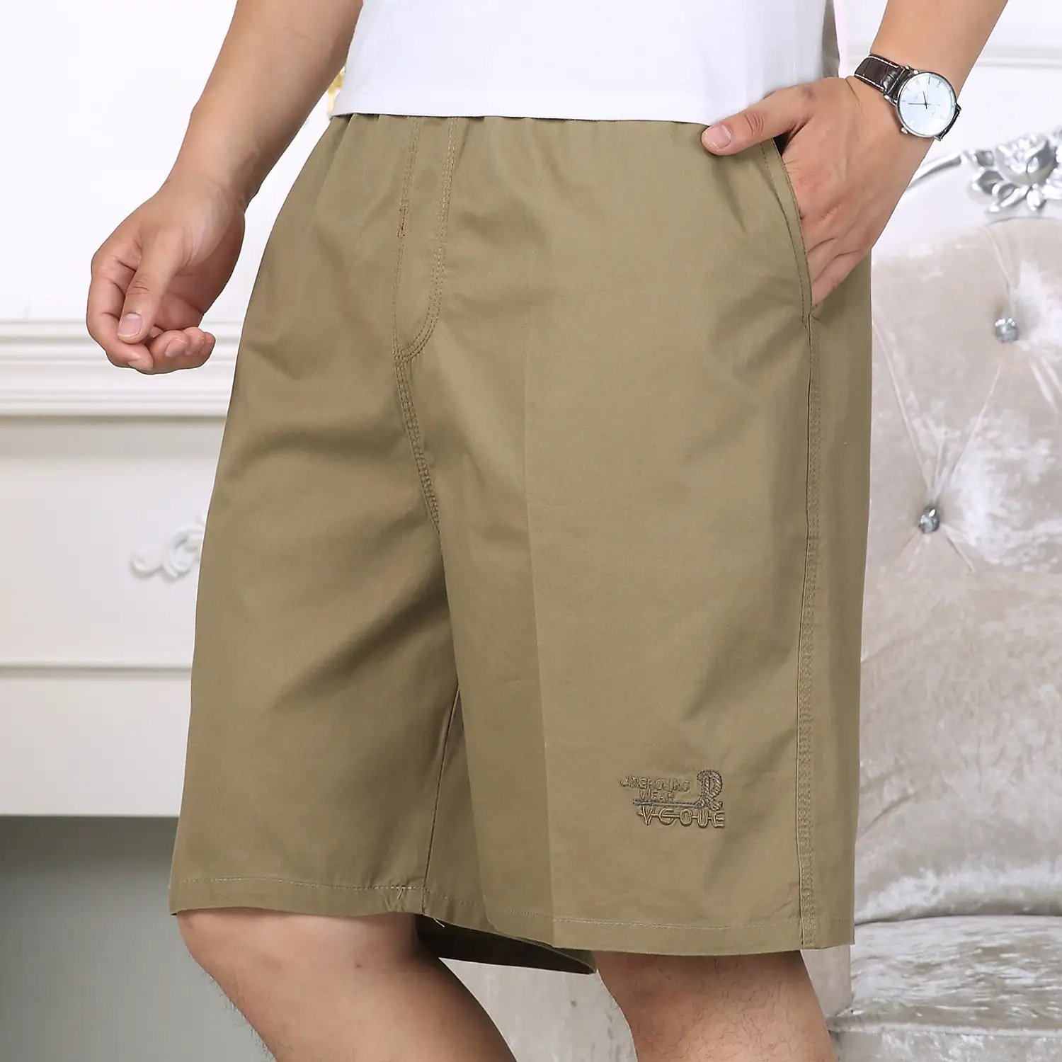 Men Pure Cotton Five Pocket Shorts Extra Large