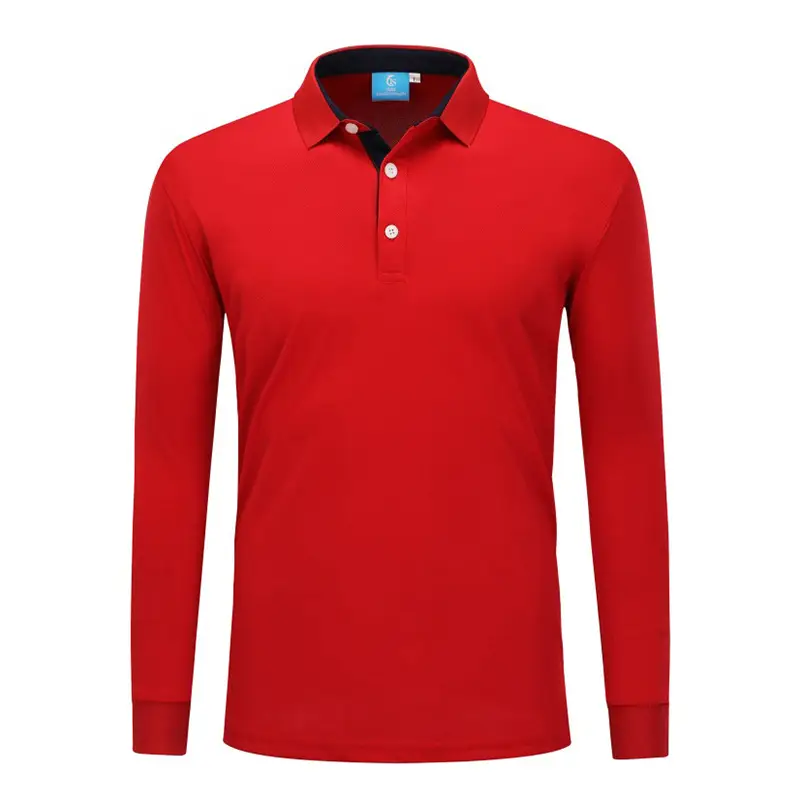 Black Polo Shirt with Red Trim for Men - Image 3
