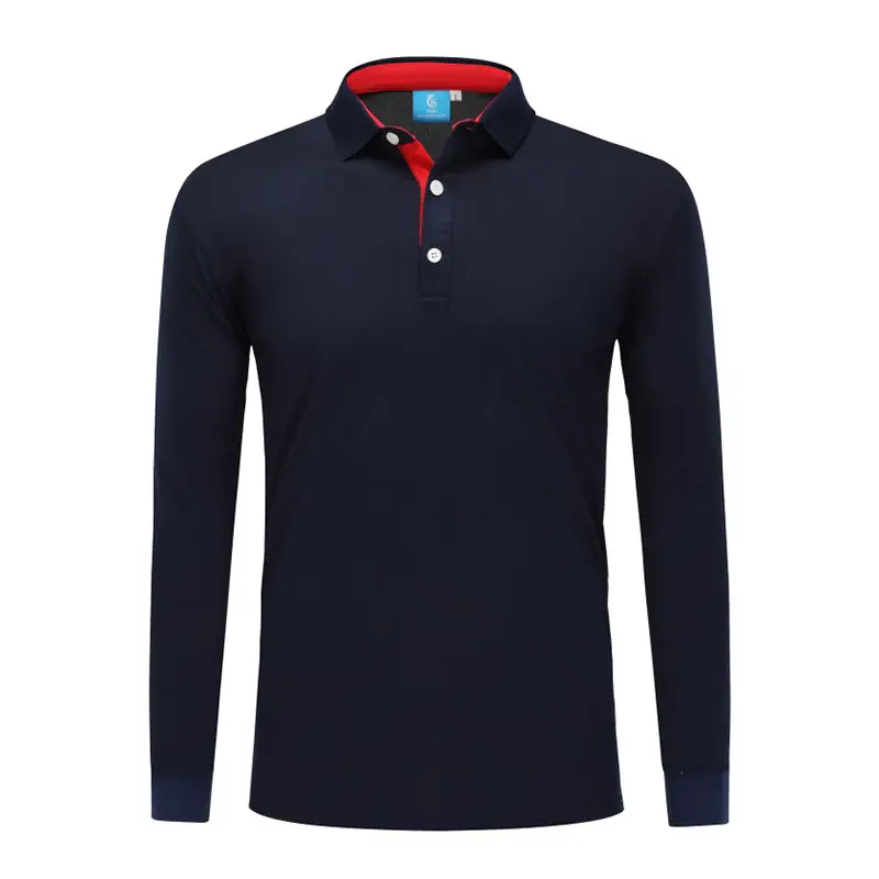 Black Polo Shirt with Red Trim for Men - Image 6