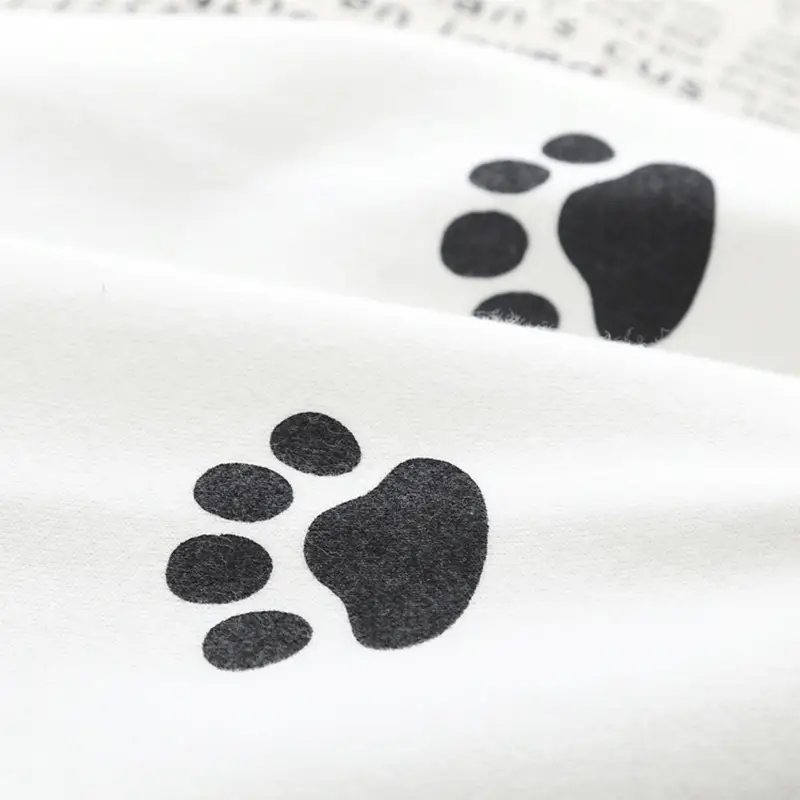 Women Harajuku Cat Print Hoodie Navy Long Sleeve - Image 4