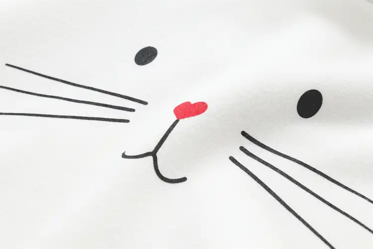 Women Harajuku Cat Print Hoodie Navy Long Sleeve — feature 8