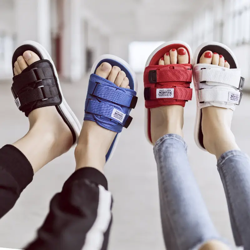 Cross-Border Summer Korean Version New Casual Internet Celebrity Beach Couple Slippers Women's Fashion Trendy Thick-Soled Outer Wear Fashion Students - Image 8