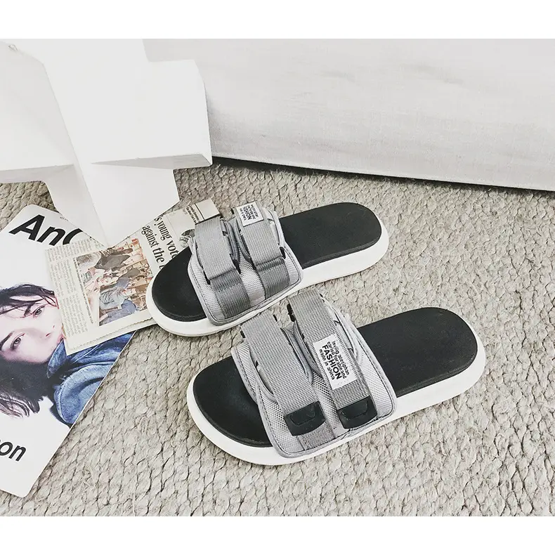 Cross-Border Summer Korean Version New Casual Internet Celebrity Beach Couple Slippers Women's Fashion Trendy Thick-Soled Outer Wear Fashion Students - Image 4