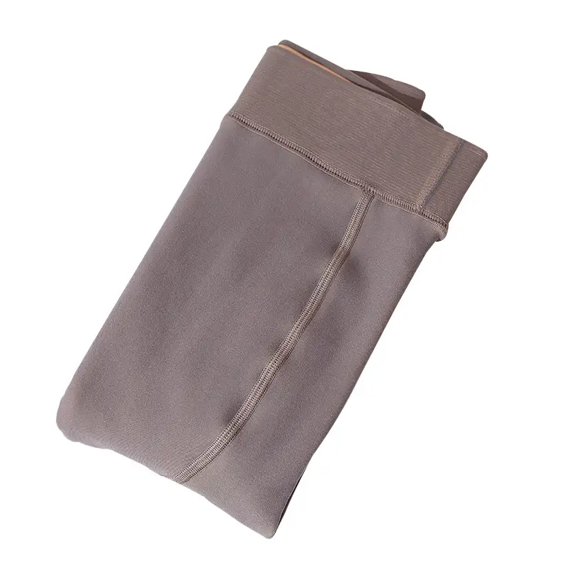 Gray Fleece Leggings Women Plus Size Warm Comfortable - Image 8
