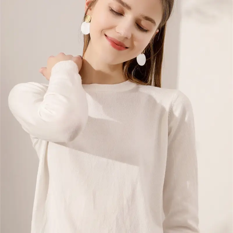 Black Long Sleeve Knitwear Pullover for Women