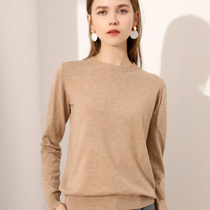 Black Long Sleeve Knitwear Pullover for Women
