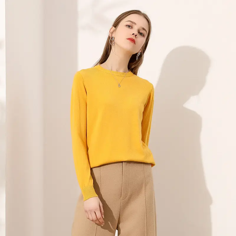 Black Long Sleeve Knitwear Pullover for Women