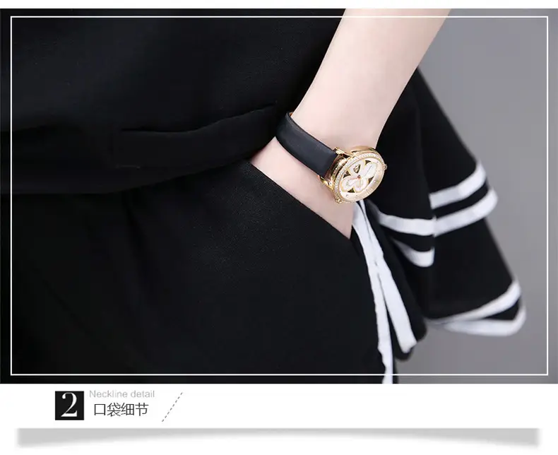 Women Black White Striped Shorts Set Casual Summer — feature 27