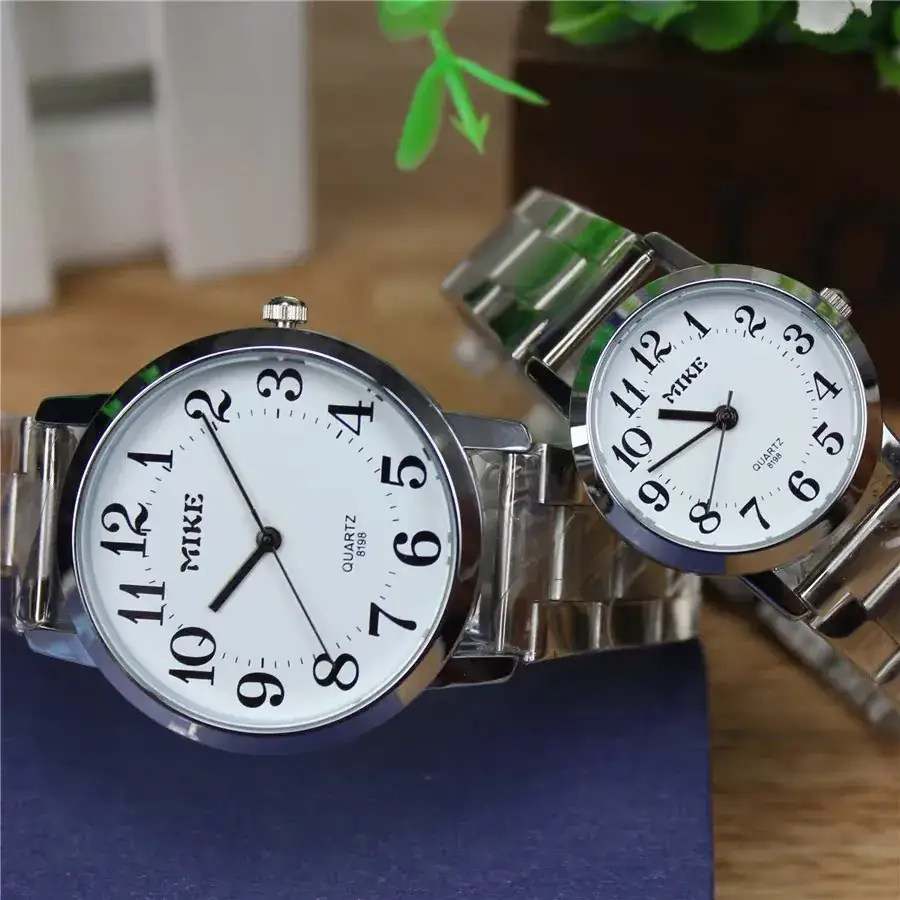 MiKe Quartz Steel Strap Couple Watch for Men Women - Image 3