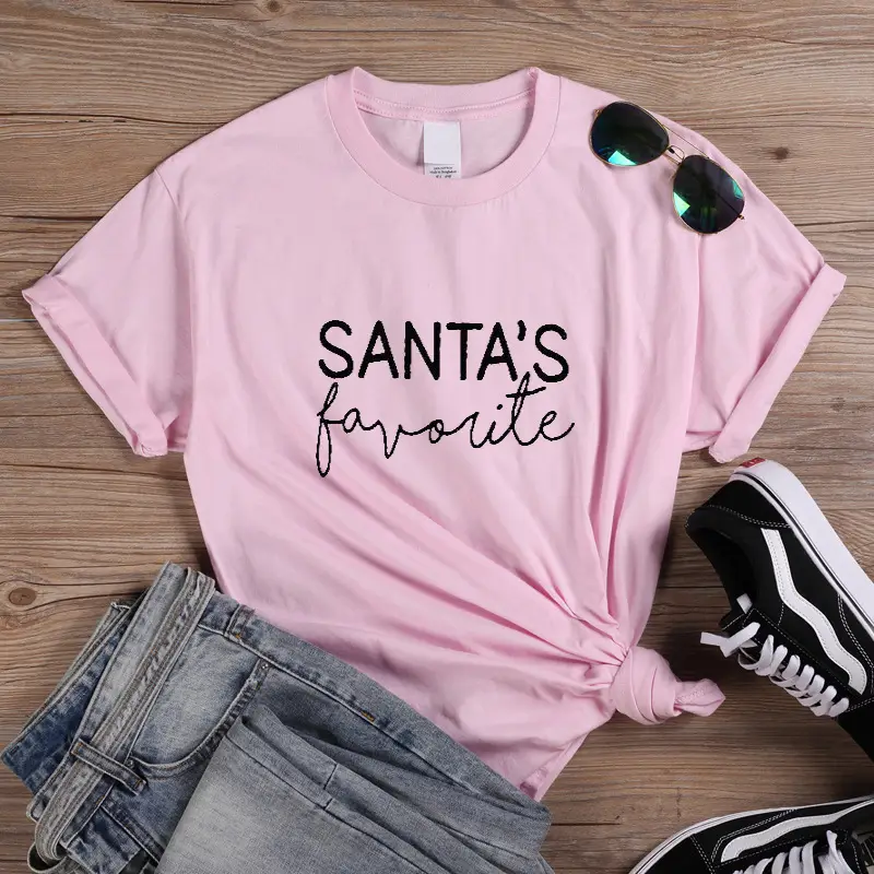 Sant's Favorite Unisex Letter Print T-Shirt