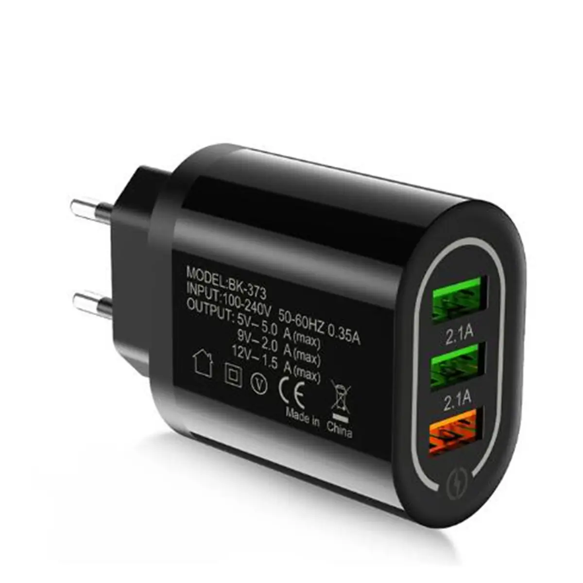 3 USB QC3.0 Foldable Phone Charger European American - Image 3