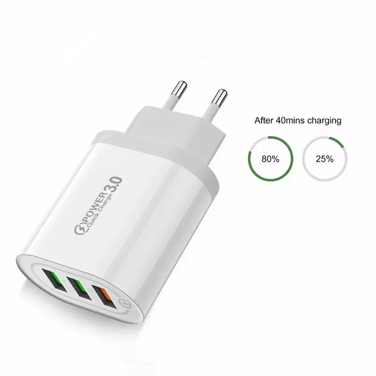 3 USB QC3.0 Foldable Phone Charger European American - Image 5