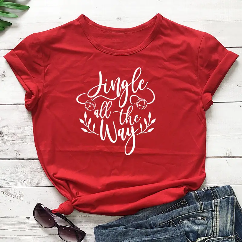 Pink Jingle All the Way T-Shirt for Men Women - Image 8
