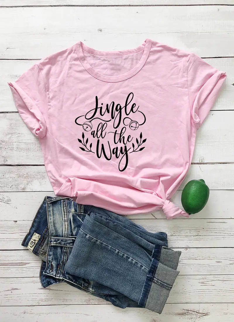 Pink Jingle All the Way T-Shirt for Men Women - Image 4
