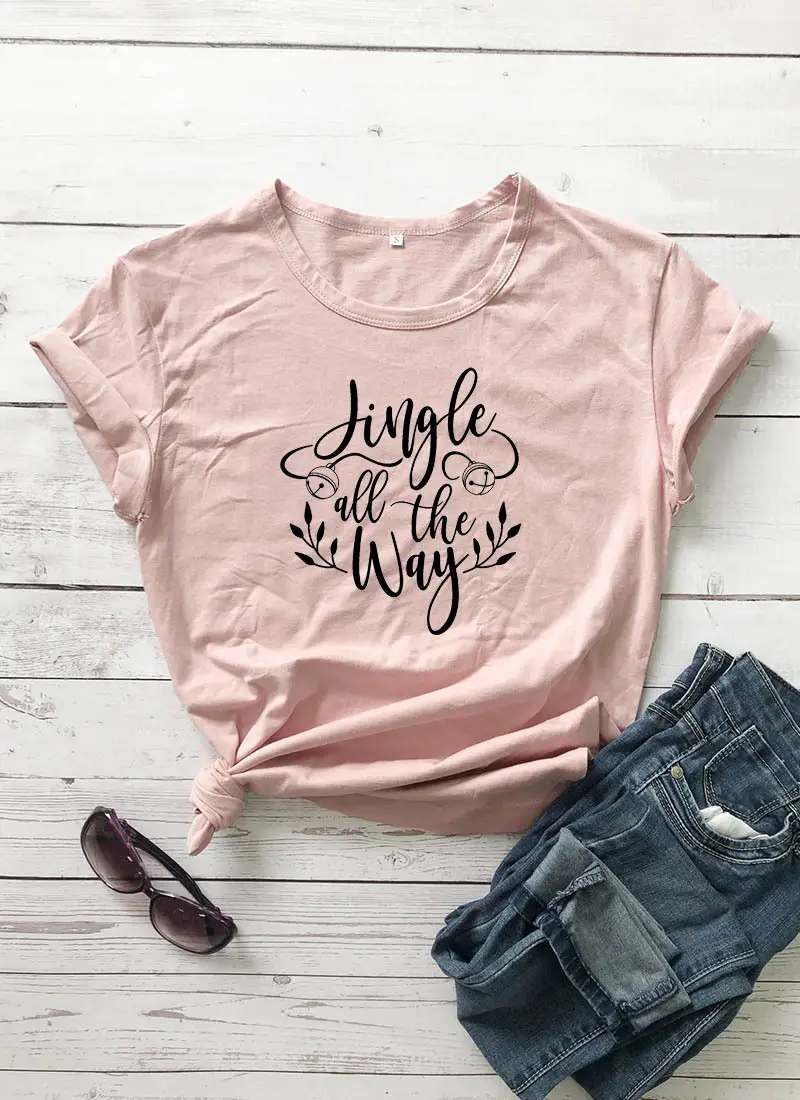 Pink Jingle All the Way T-Shirt for Men Women - Image 6