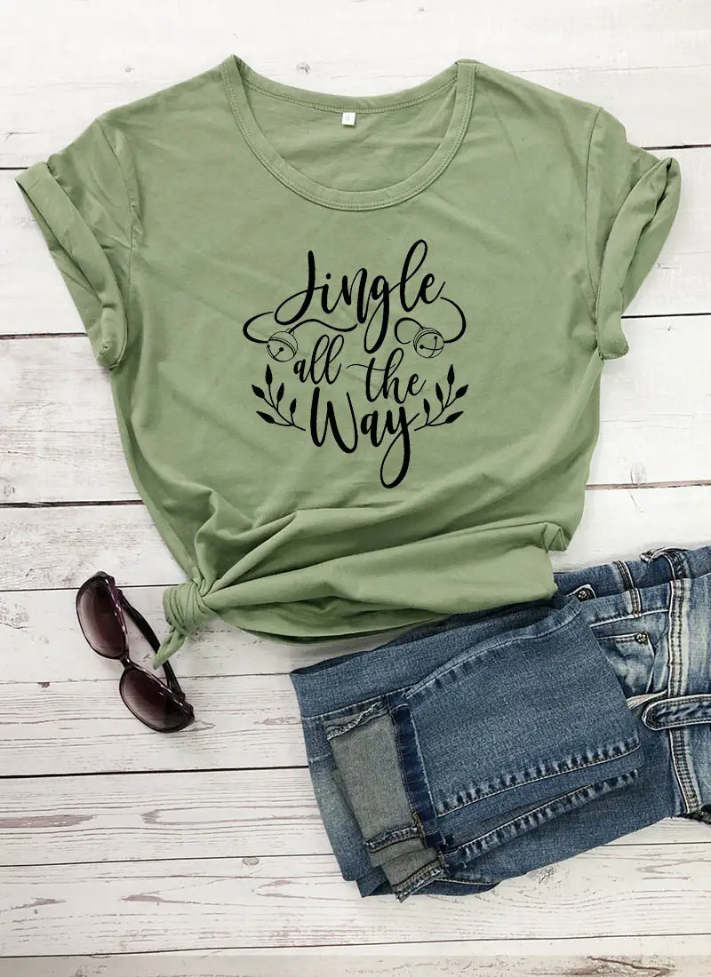 Pink Jingle All the Way T-Shirt for Men Women - Image 7