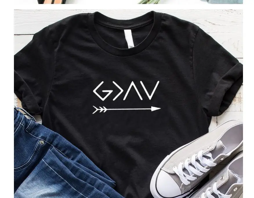 Men Women Arrow Graphic T-Shirt Black Casual Streetwear