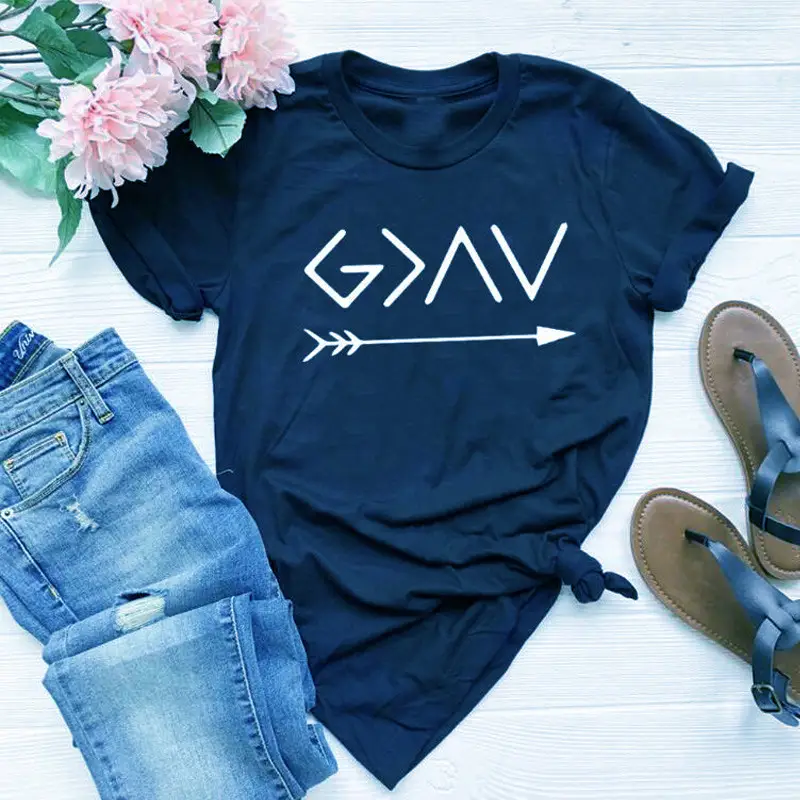 Men Women Arrow Graphic T-Shirt Black Casual Streetwear