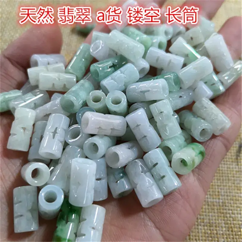 Jade Hollow Long Tube Beads for DIY Crafts - Image 4