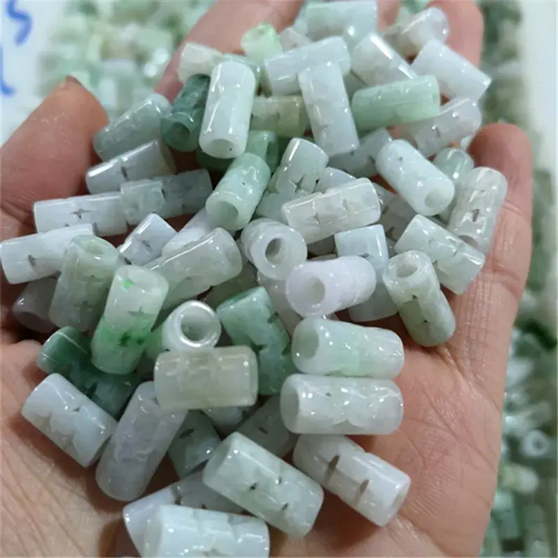 Jade Hollow Long Tube Beads for DIY Crafts - Image 5