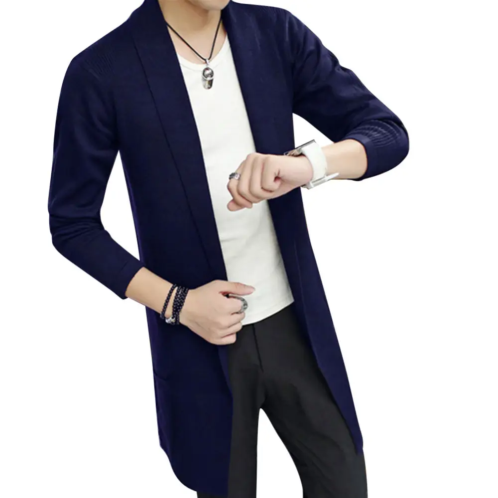 Men's Black Flap Pocket Knit Pants Set