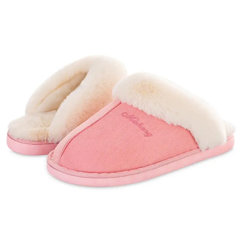 Autumn and Winter Popular Waterproof Furry Home Non-Slip Slippers for Men and Women Indoor and Outdoor Warm Slippers Cotton Slippers Wholesale