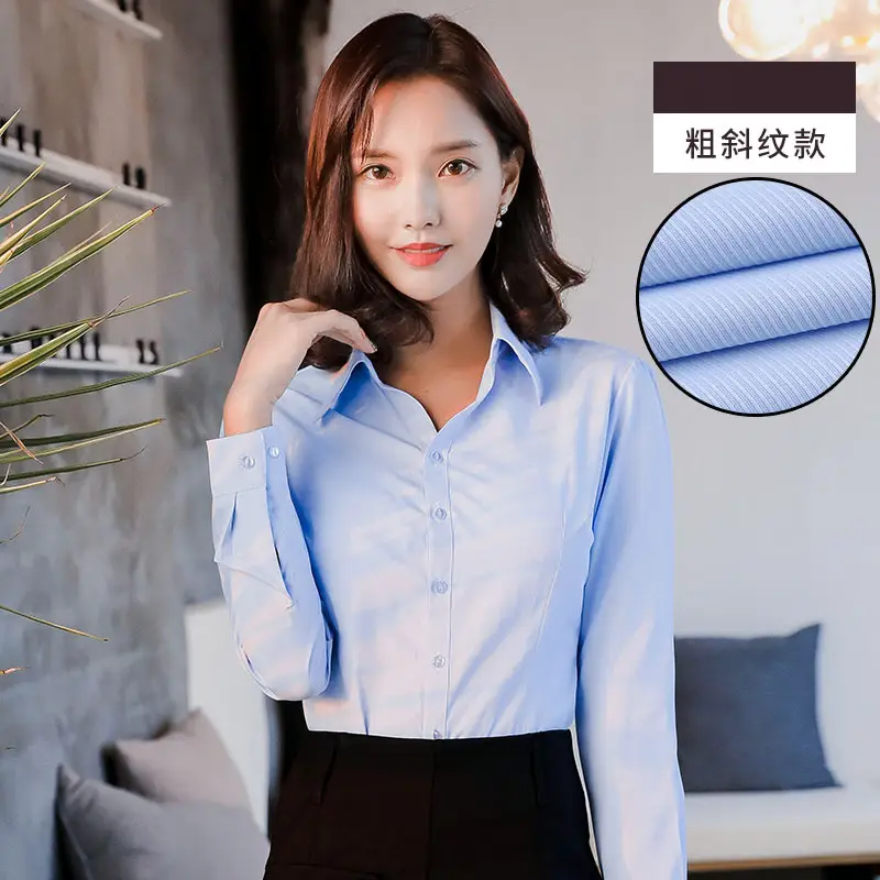 Men Slim Fit Light Blue Long Sleeve Shirt with Embroidery - Image 13