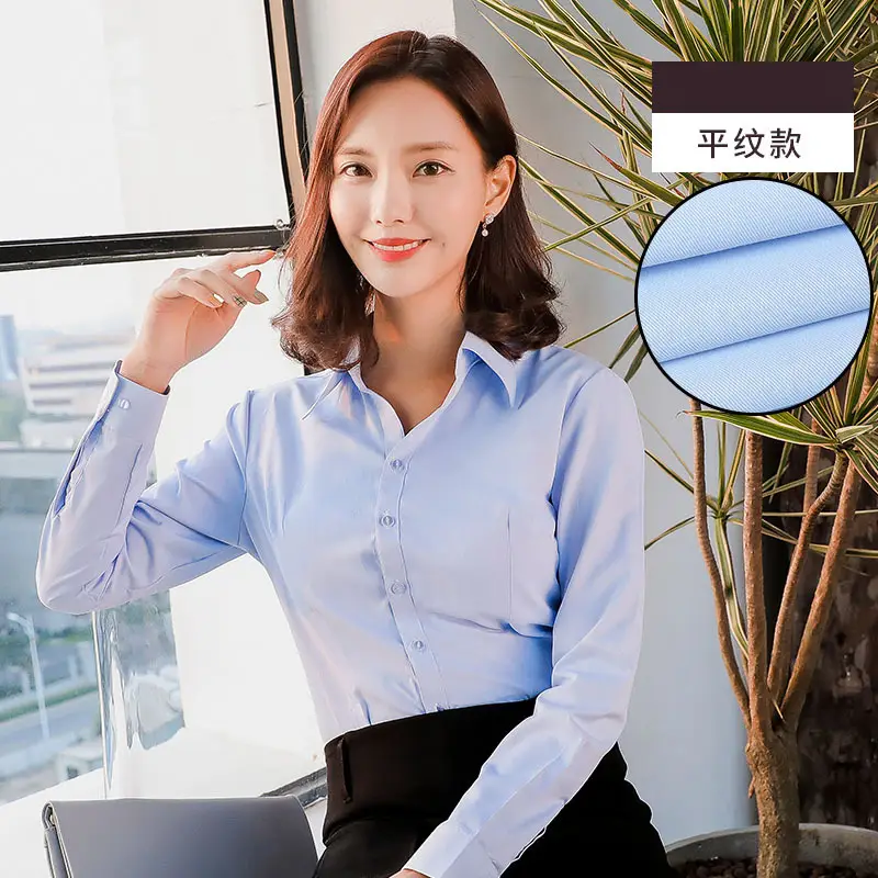 Men Slim Fit Light Blue Long Sleeve Shirt with Embroidery - Image 15