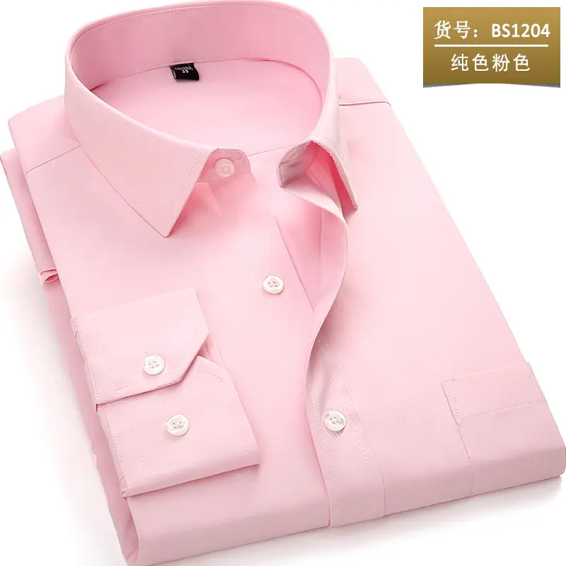 Men Slim Fit Light Blue Long Sleeve Shirt with Embroidery - Image 5