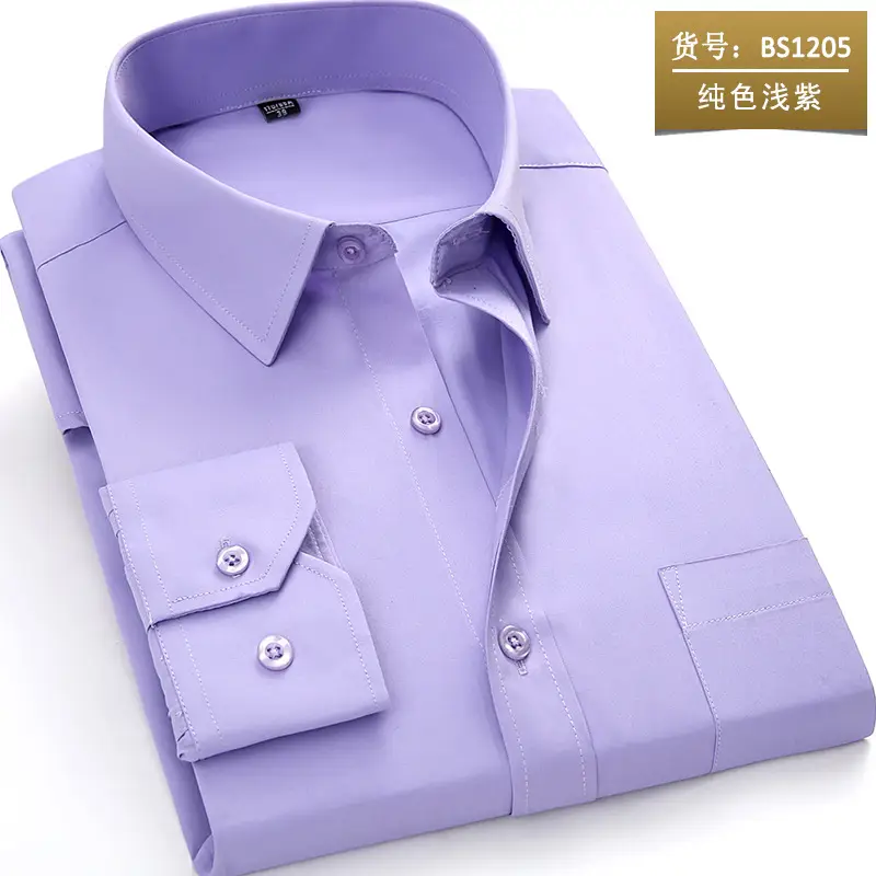 Men Slim Fit Light Blue Long Sleeve Shirt with Embroidery - Image 6