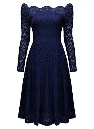 White Lace Off-Shoulder Dress for Women — feature 2