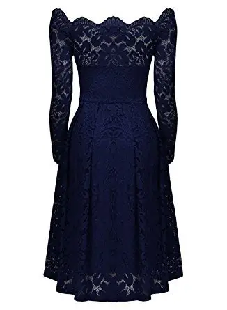 White Lace Off-Shoulder Dress for Women — feature 3