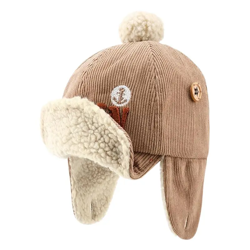 Children's Winter Windproof Cap with Velvet Lining & Ear Protection