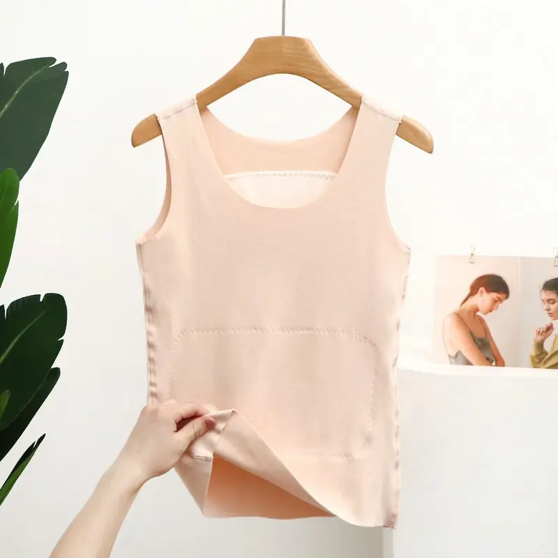Women Velvet Heating Vest Sleeveless Brown - Image 12